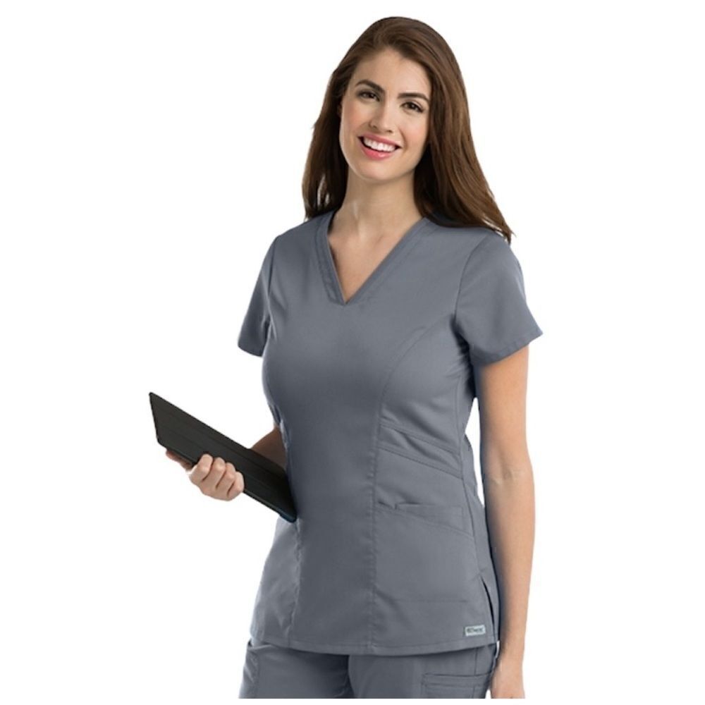 Grey’s Anatomy Black V-Neck Scrub Top | SZ S